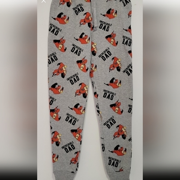 DISNEY, Incredible Dad, Pixar, Soft Gray joggers, Size Large mens - Picture 2 of 6